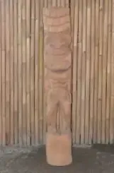Tiki-Statue im polynesischen Stil - aus Kokospalme Tiki-Statue aus Kokosnussholz ca. 18-28 cm Durchmesser ca. 150 cm Höhe Modell 40 Ganzkörper 